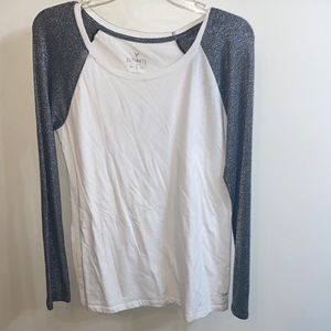 Ultimate T white and sparkly silver